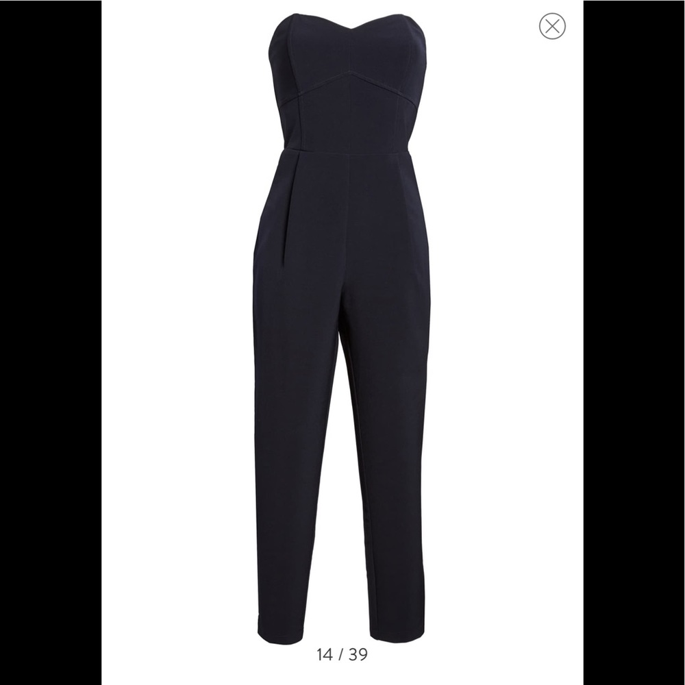 Adelyn Rae Strapless Slim Leg Jumpsuit